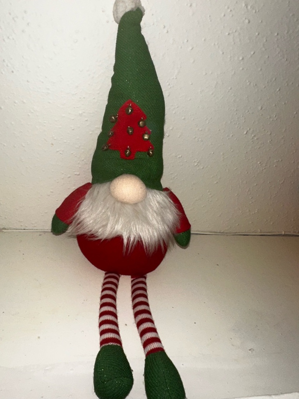 Holiday Gnome Plush Décor in Green and Red